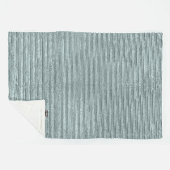 Plaid / Coperta Sherpa - Velluto a Coste Verde Menta 03