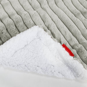 Plaid / Coperta Sherpa - Velluto Felpato Ultra Morbido Verde Salvia
