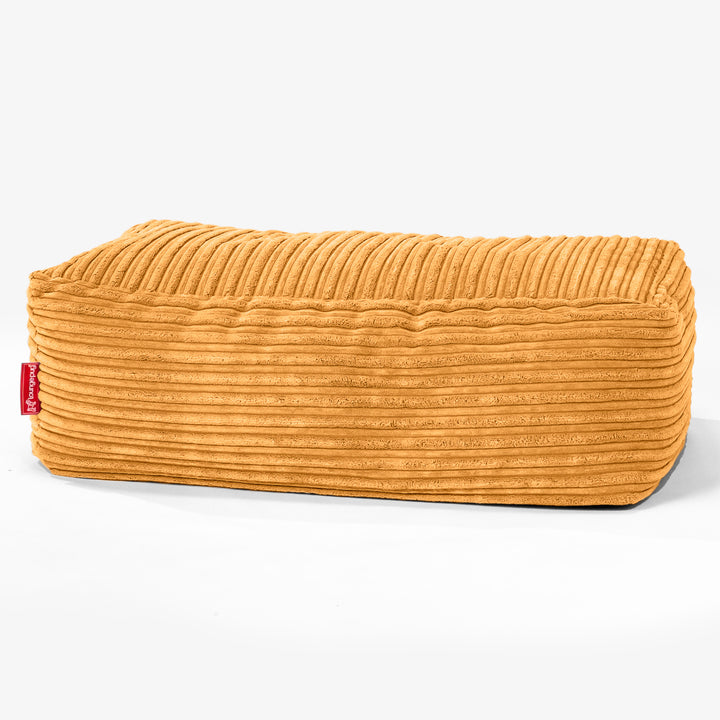 Poggiapiedi Grande - Velluto a Coste Miele Dorato 01