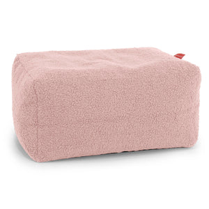 Poggiapiedi Piccolo - Bouclé Rosa