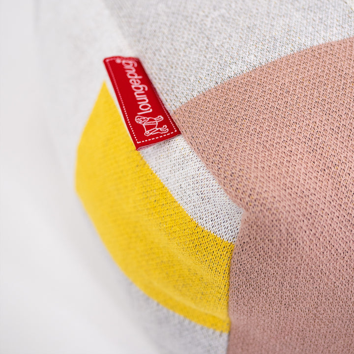 Poggiapiedi Piccolo - Lavorato a Maglia Blocco di Colore Grigio 02