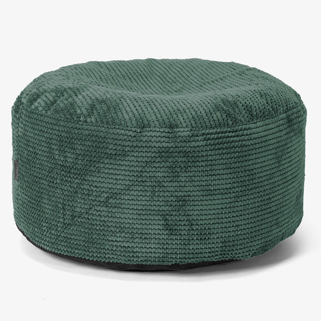 Poggiapiedi Rotondo Grande - Pompon Verde Muschio 01