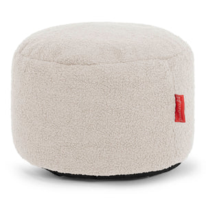 Poggiapiedi Rotondo Piccolo - Bouclé Avorio