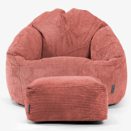 Poltrona a Sacco Bubble - Pompon Arancione Zucca 02