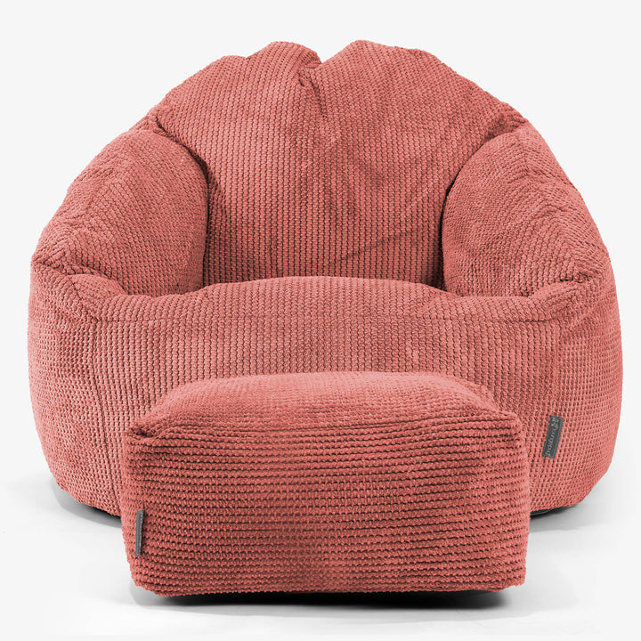 Poltrona a Sacco Bubble - Pompon Arancione Zucca 02