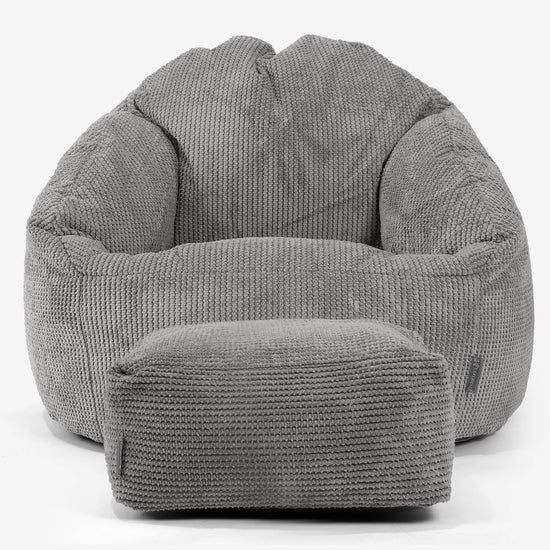Poltrona a Sacco Bubble - Pompon Carbone Grigio 02