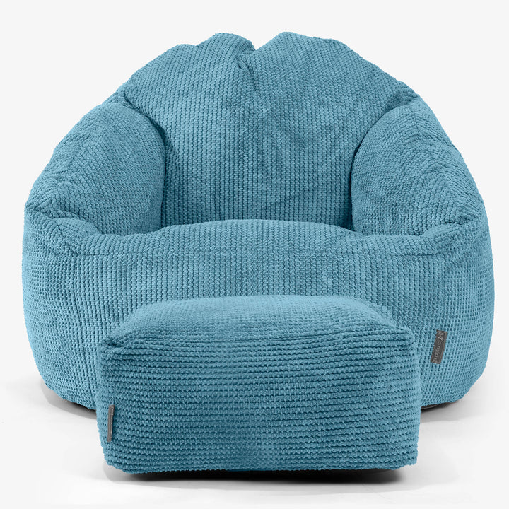 Poltrona a Sacco Bubble - Pompon Egeo Blu 02