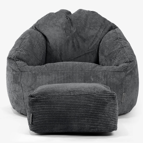 Poltrona a Sacco Bubble - Pompon Nero 02