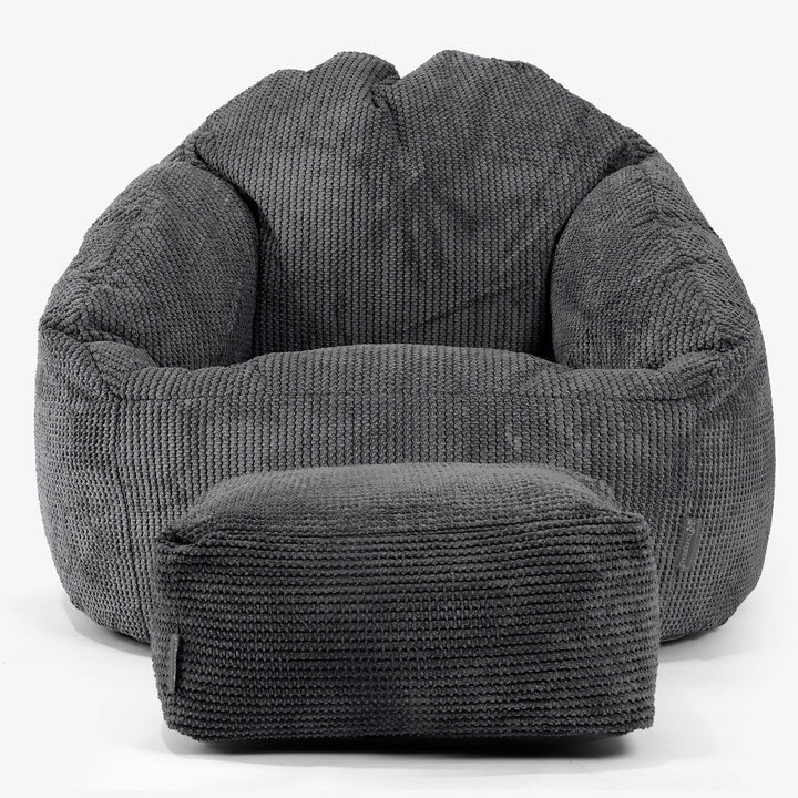 Poltrona a Sacco Bubble - Pompon Nero 02