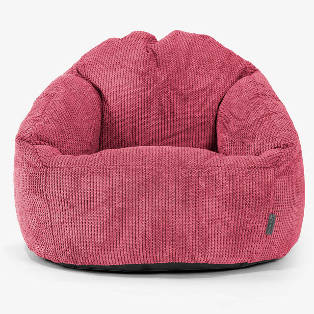 Poltrona a Sacco Bubble - Pompon Rosso pastello 01