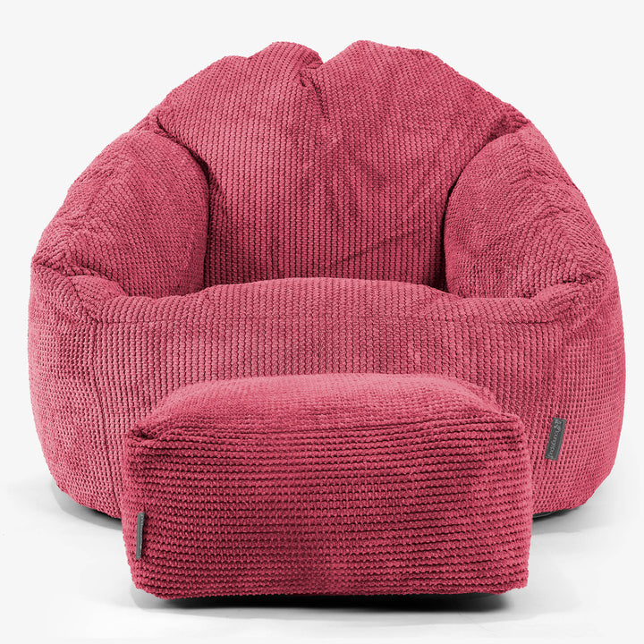 Poltrona a Sacco Bubble - Pompon Rosso pastello 02