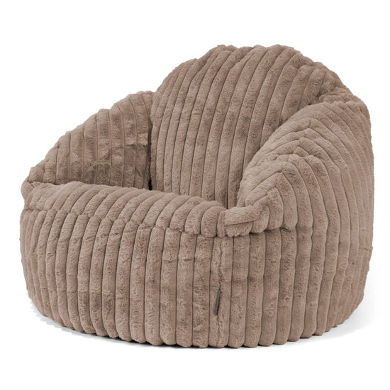 Poltrona a Sacco Bubble - Velluto Felpato Ultra Morbido Visone 04