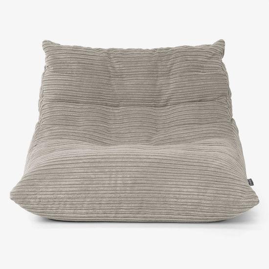 Poltrona Pouf da Pavimento Noah - Velluto a Coste Visone 01
