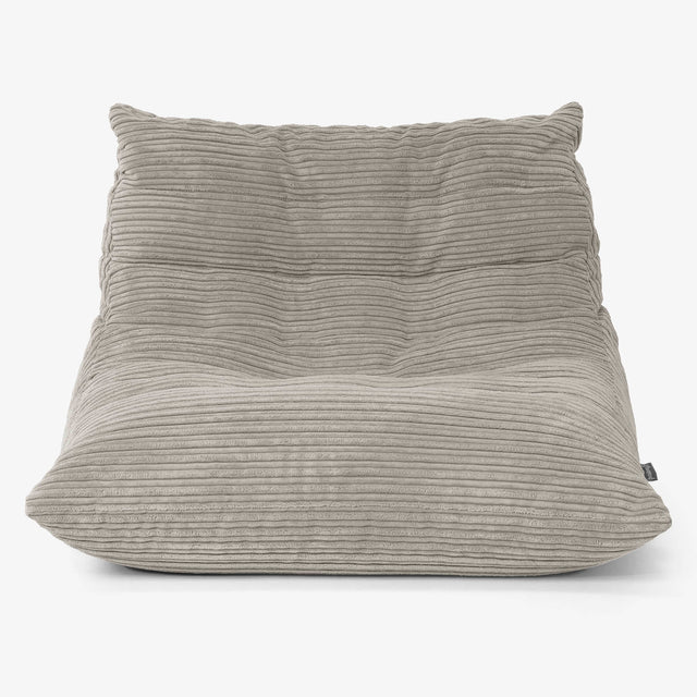 Poltrona Pouf da Pavimento Noah - Velluto a Coste Visone 01
