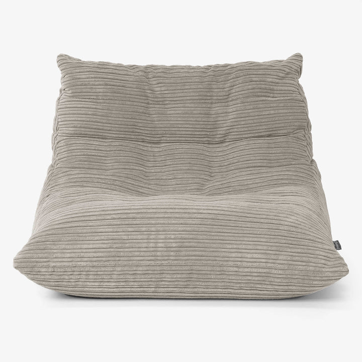 Poltrona Pouf da Pavimento Noah - Velluto a Coste Visone 01