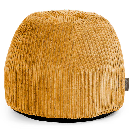 Pouf Sgabello per Toeletta - Velluto a Coste Miele Dorato - 01