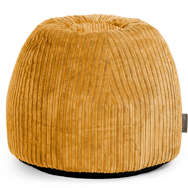 Pouf Sgabello per Toeletta - Velluto a Coste Miele Dorato - 01