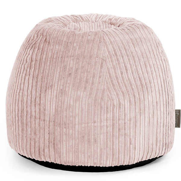Pouf Sgabello per Toeletta - Velluto a Coste Rosa Cipria - 01