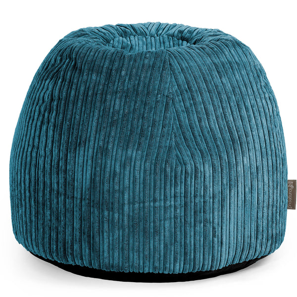 Pouf Sgabello per Toeletta - Velluto a Coste Tiglio - 01