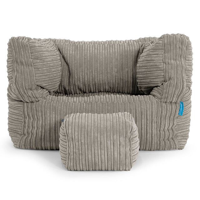 Poltrona Pouf Sacco Albert per Bambini 1 a 5 anni - Velluto a Coste Visone 03