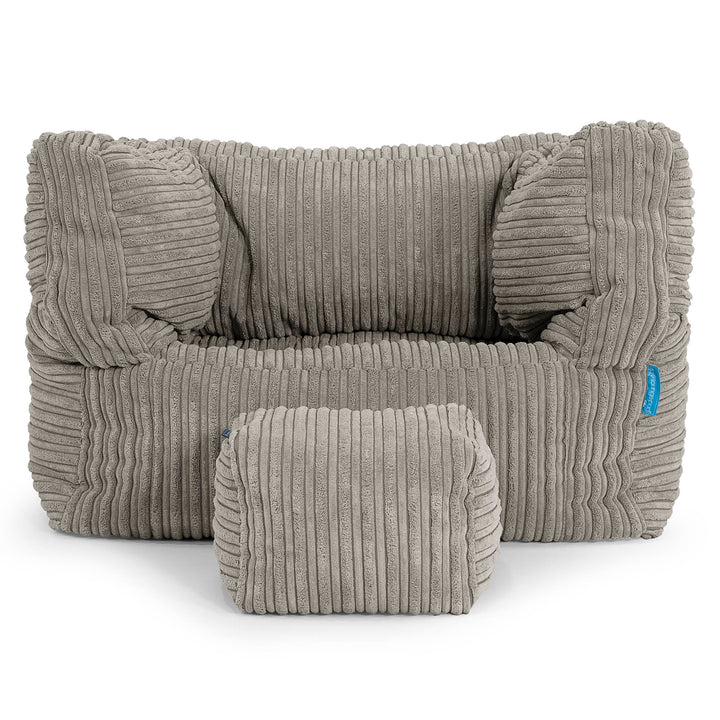 Poltrona Pouf Sacco Albert per Bambini 1 a 5 anni - Velluto a Coste Visone 03