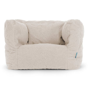 Poltrona Pouf Sacco Albert per Bambini 1 a 5 anni - Bouclé Avorio