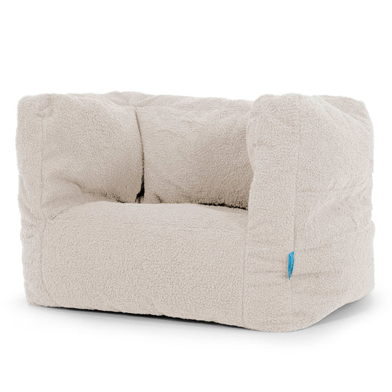 Poltrona Pouf Sacco Albert per Bambini 1 a 5 anni - Bouclé Avorio2