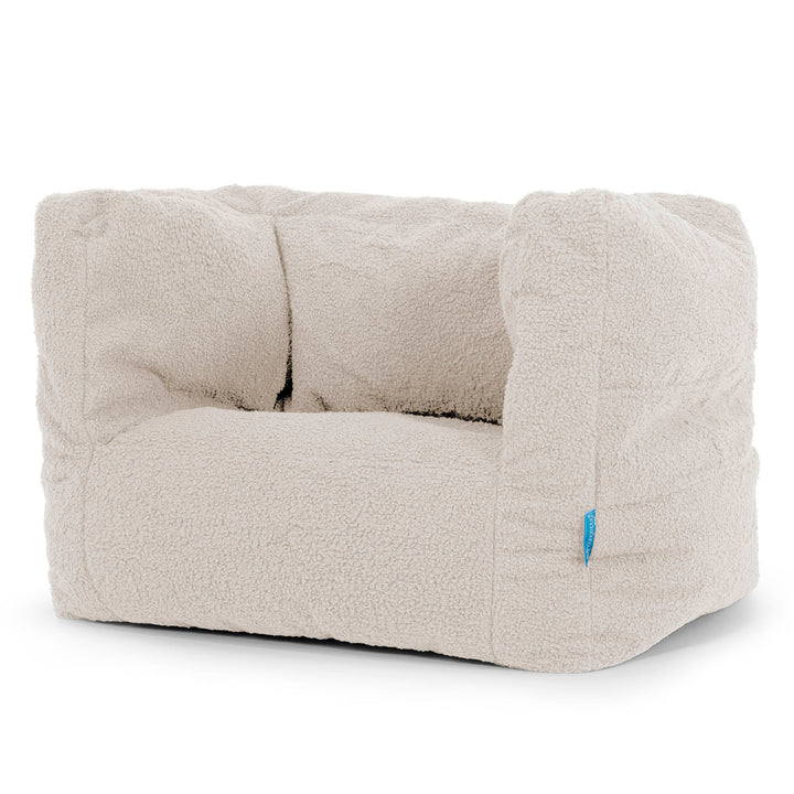 Poltrona Pouf Sacco Albert per Bambini 1 a 5 anni - Bouclé Avorio2