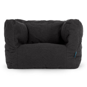 Poltrona Pouf Sacco Albert per Bambini 1 a 5 anni - Bouclé Grafite