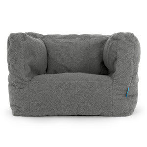 Poltrona Pouf Sacco Albert per Bambini 1 a 5 anni - Bouclé Grigio