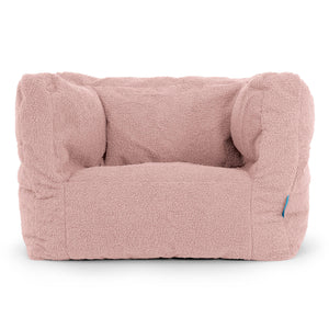 Poltrona Pouf Sacco Albert per Bambini 1 a 5 anni - Bouclé Rosa