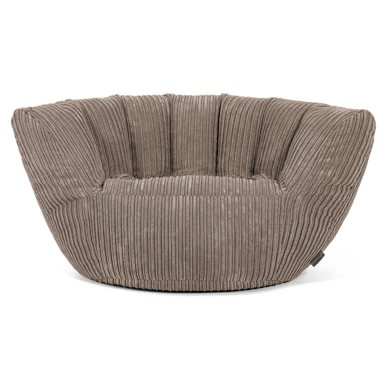 Poltrona Pouf Sacco Charles Vintish - Velluto a Coste Grigio Tortora 01