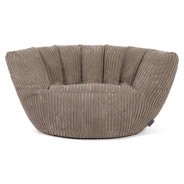 Poltrona Pouf Sacco Charles Vintish - Velluto a Coste Grigio Tortora 01