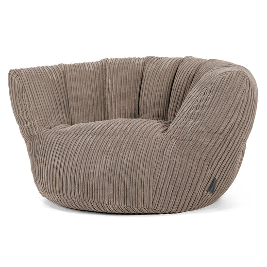 Poltrona Pouf Sacco Charles Vintish - Velluto a Coste Grigio Tortora 02