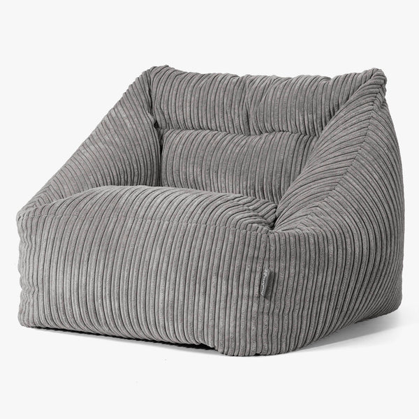 Poltrona Pouf Sacco Maya - Velluto a Coste Grafite 01