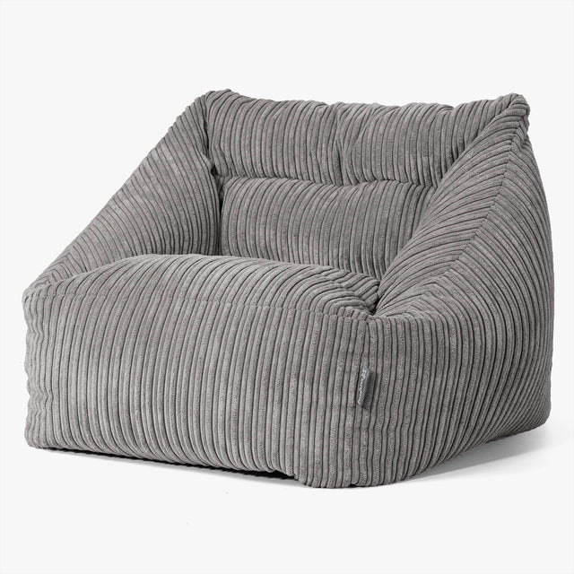 Poltrona Pouf Sacco Maya - Velluto a Coste Grafite 01