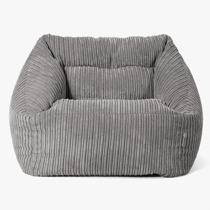 Poltrona Pouf Sacco Maya - Velluto a Coste Grafite 03