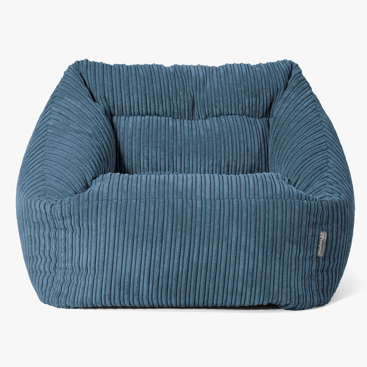 Poltrona Pouf Sacco Maya - Velluto a Coste Navy 03