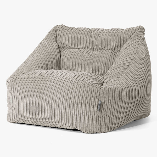 Poltrona Pouf Sacco Maya - Velluto a Coste Visone 01
