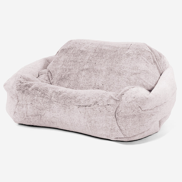 Lounge Pug - Poltrona Sacco Pouf 'Gioco' con poggiapiedi - Eco-pelliccia di Coniglio Rosa Antico Lounge Pug - Poltrona Sacco Pouf 'Gioco' con poggiapiedi - Eco-pelliccia di Coniglio Rosa Antico