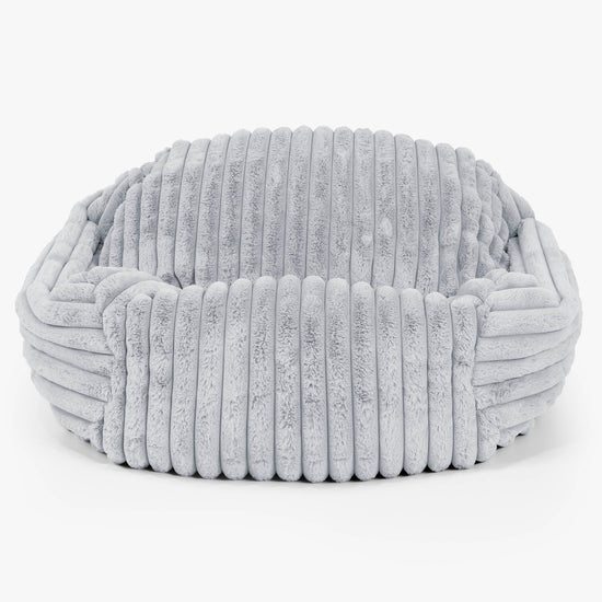 Poltrona Pouf Sacco Sabine - Velluto Felpato Ultra Morbido Azzurro Uovo di Anatra2