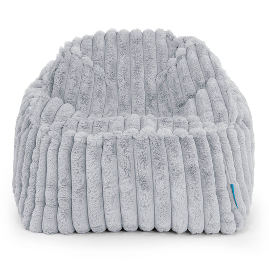 Poltrona Pouf Sacco Sloucher per Bambini 2 a 6 anni - Velluto Felpato Ultra Morbido Azzurro Uovo di Anatra2