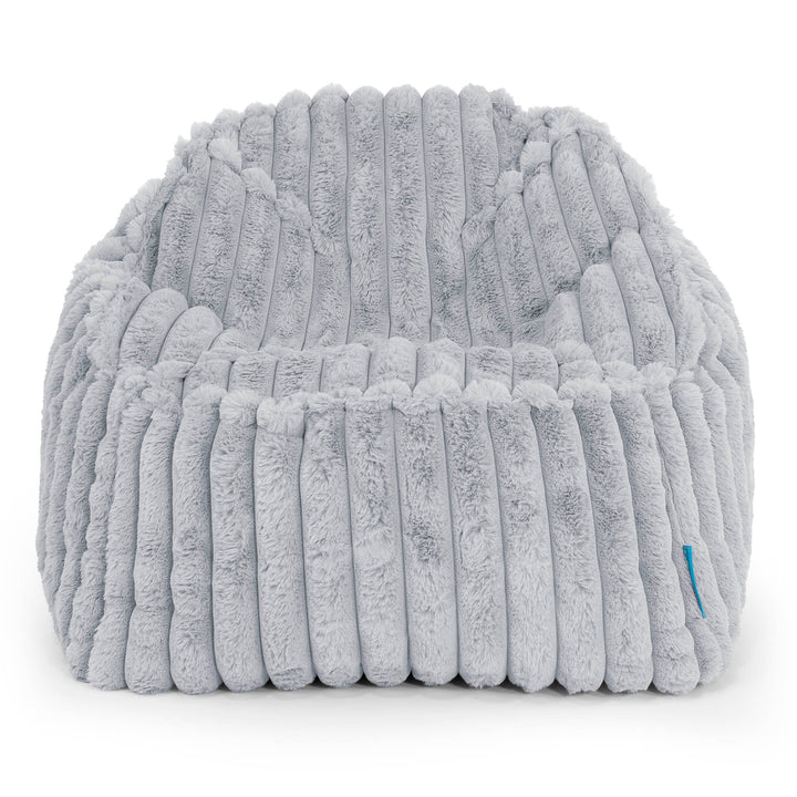 Poltrona Pouf Sacco Sloucher per Bambini 2 a 6 anni - Velluto Felpato Ultra Morbido Azzurro Uovo di Anatra2