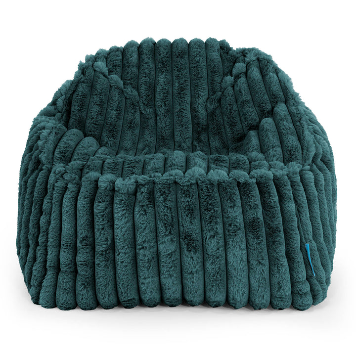 Poltrona Pouf Sacco Sloucher per Bambini 2 a 6 anni - Velluto Felpato Ultra Morbido Tiglio2