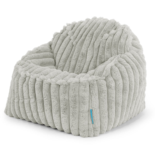 Poltrona Pouf Sacco Sloucher per Bambini 2 a 6 anni - Velluto Felpato Ultra Morbido Verde Salvia1