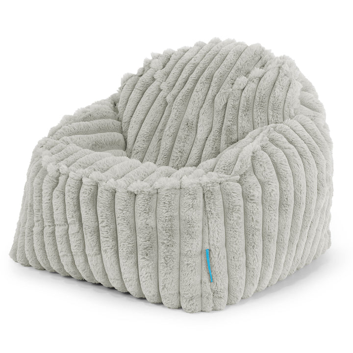 Poltrona Pouf Sacco Sloucher per Bambini 2 a 6 anni - Velluto Felpato Ultra Morbido Verde Salvia1