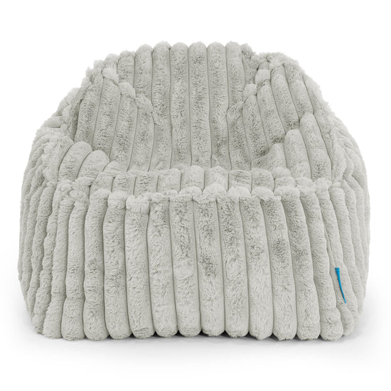 Poltrona Pouf Sacco Sloucher per Bambini 2 a 6 anni - Velluto Felpato Ultra Morbido Verde Salvia2