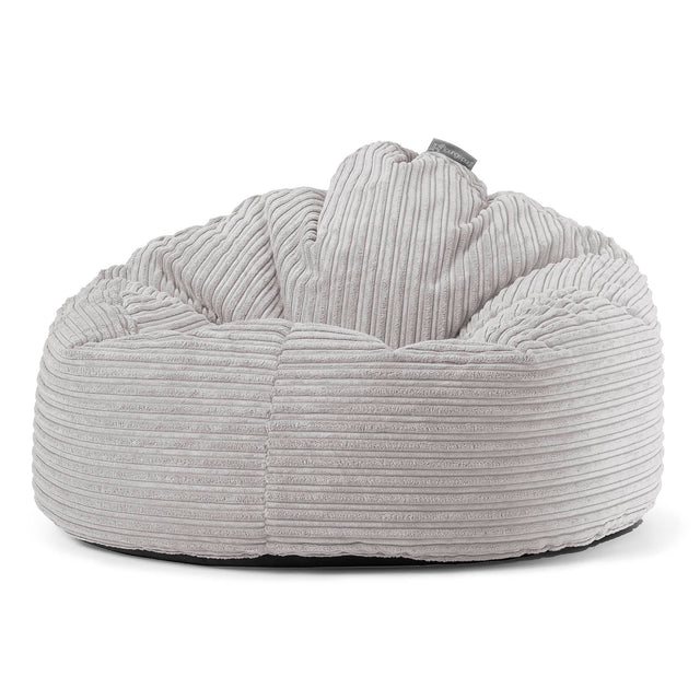 Poltrona Sacco 'Archi', Pouf - Velluto a Coste Grigio Argento 01