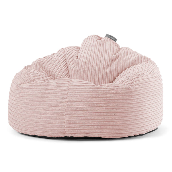 Poltrona Sacco 'Archi', Pouf - Velluto a Coste Rosa Cipria 01