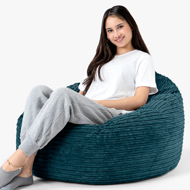 Poltrona Sacco 'Archi', Pouf - Velluto a Coste Tiglio 02